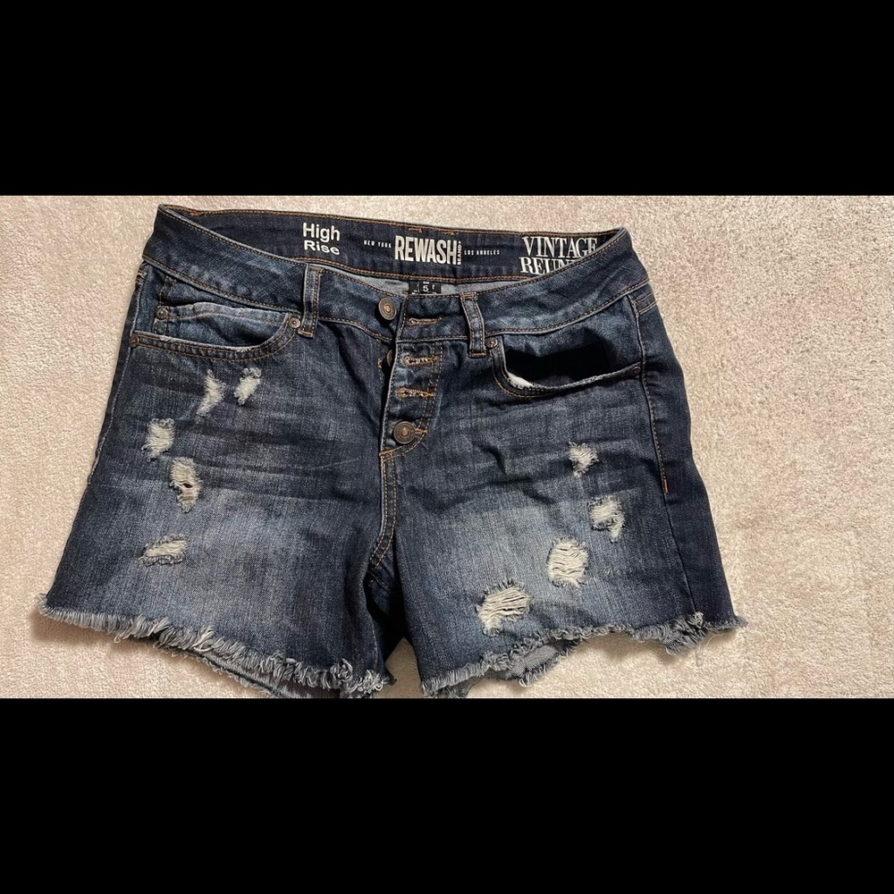 Denim Distressed Shorts